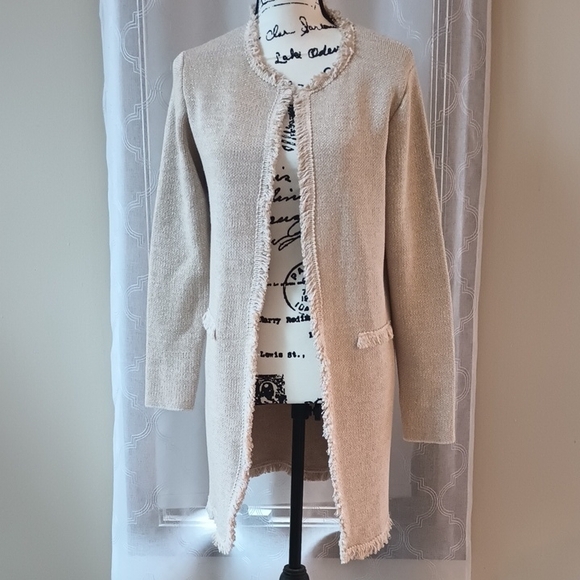 Women's Cream Sweater Cardigan - Picture 1 of 10